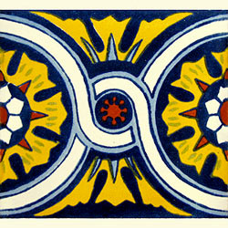 Cenefa Rosario Hand-Painted Talavera Tile