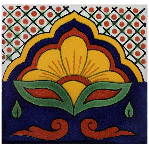 Cenefa Taos Hand-Painted Talavera Tile