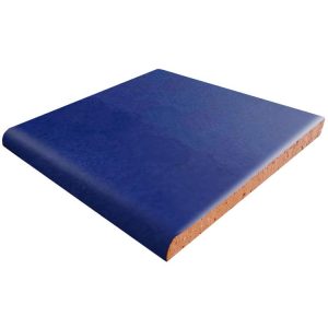 Cobalt Blue Hand-Painted Bullnose Talavera Tile
