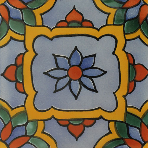 Cupula Azul Hand-Painted Talavera Tile