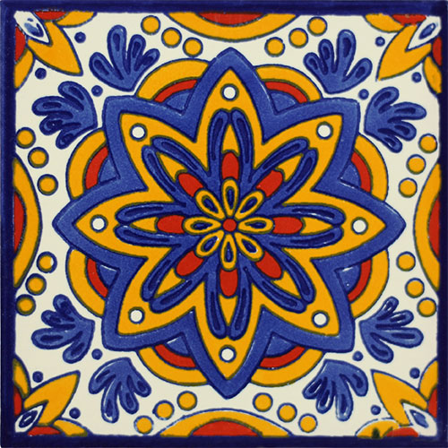 Estrella Ocho Puntos Hand-Painted Talavera Tile