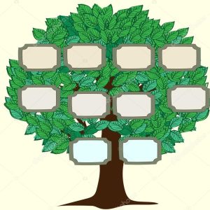 Family tree couple vector background