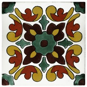 Fuente Verde Hand-Painted Talavera Tile