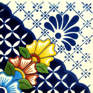 Gloria Azul Hand-Painted Talavera Tile