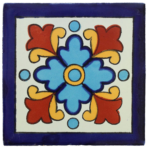 Hortensia Hand-Painted Talavera Tile