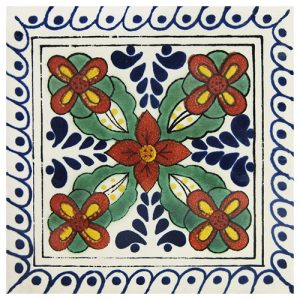 Jardin De Flores Hand-Painted Talavera Tile