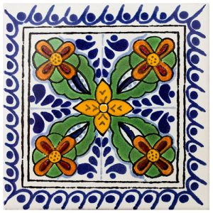 Jardin De Flores Hand-Painted Talavera Tile
