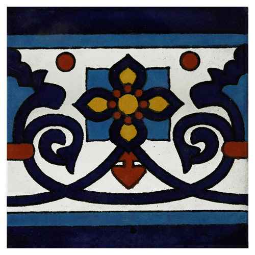Malaga Azul Hand-Painted Talavera Tile