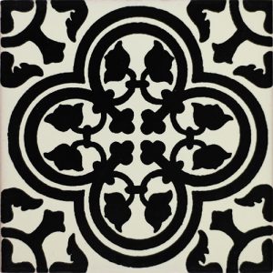 Primavera Negra Hand-Painted Talavera Tile