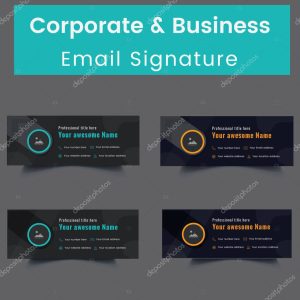 Professional Personal Corporate Business email signature Template layout design