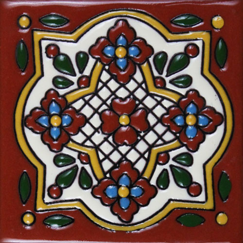 Relief Finish Talavera Tile - Quantity 1