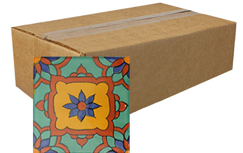 Cupula Amarilla Hand-Painted Talavera Tiles (Pack of 45)