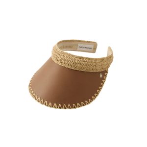 Deja Raffia Crochet Visor
