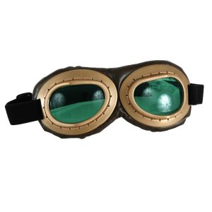 Gold Aviator Costume Goggles Accessory