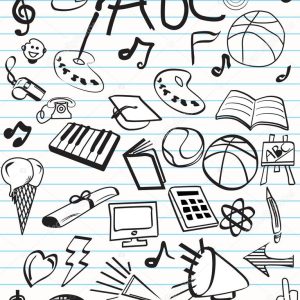 Hand drawn object with background
