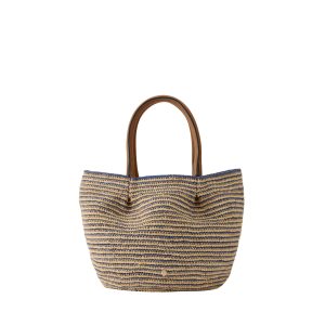 Lalith Raffia Stripe Basket