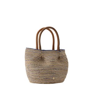 Lalith Raffia Stripe Basket