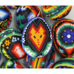 Large Huichol Egg Ornament