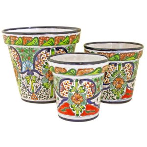 Medium Talavera Planter Set