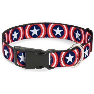 Plastic Pet Clip Captain America Shield Collar1