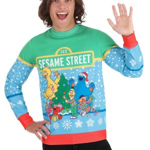 Sesame Street Christmas Sweatshirt for Adults