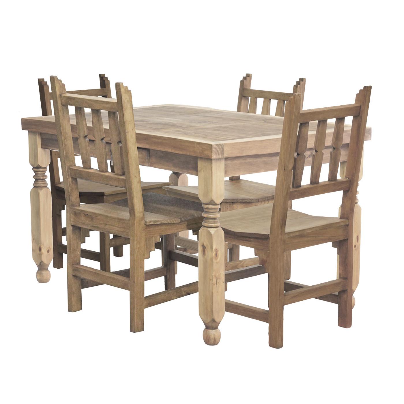 Small Lyon Dining Table w/ Four New Mexico Chairs
