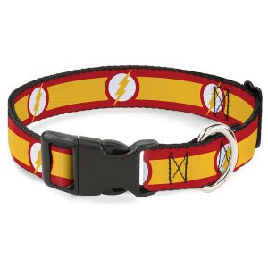 The Flash Striped Plastic Clip Pet Collar