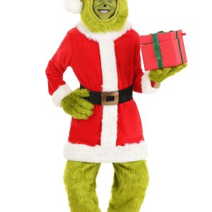 The Grinch Kid's Santa Open Face Costume