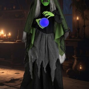 5FT Curse-Casting Witch Animatronic Decoration - Scream Saver