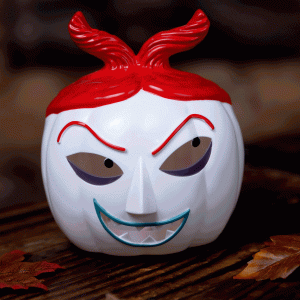 6-Inch Nightmare Before Christmas Lock Light Up Pumpkin Decoration