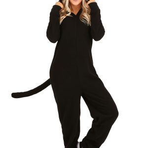Adult Black Cat Costume Onesie