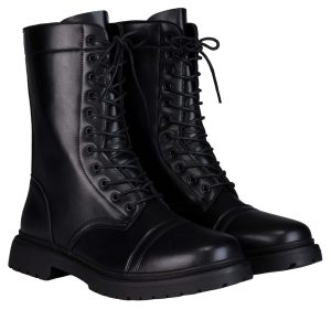 Adult Black Combat Costume Boots