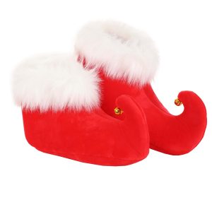 Adult Red Elf Costume Shoes