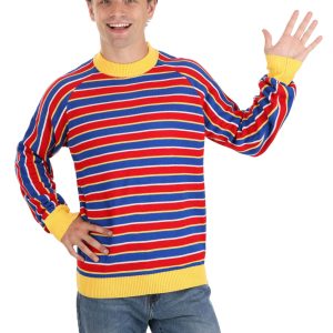 Adult Sesame Street Ernie Cosplay Knit Sweater