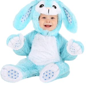 Baby Fluffy Blue Bunny Costume