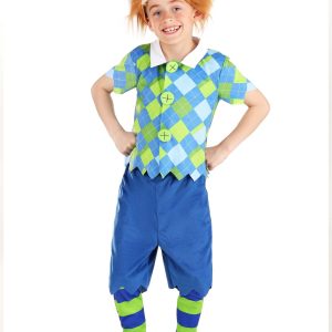 Boy's Deluxe Plaid Munchkin Costume