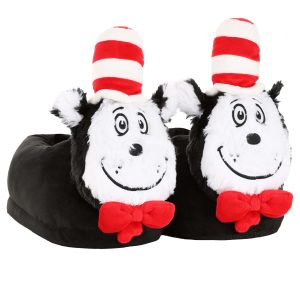 Cat in the Hat 3D Character Slippers for Adults