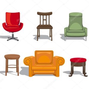 Chairs, armchairs, stools icons