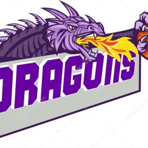 Dragon Head Fire Clutching Basketball Retro