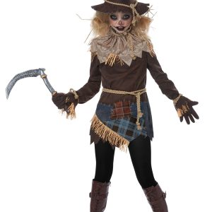 Girl's Creepy Scarecrow Costume