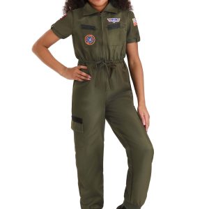 Girl's Flight Suit Top Gun Costume