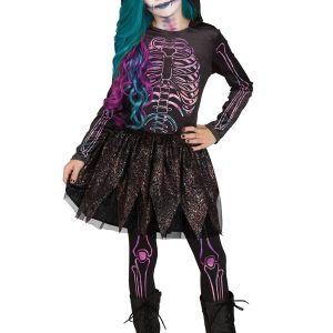 Girl's Galaxy Skeleton Costume