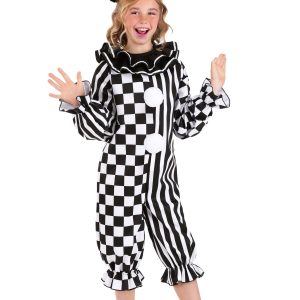 Girl's Giddy Gothic Clown Costume
