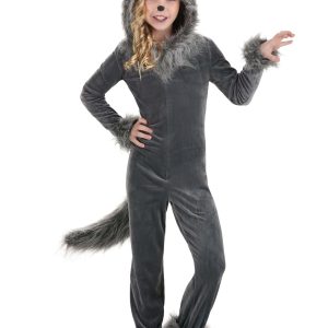 Girl's Grey Wolf Costume