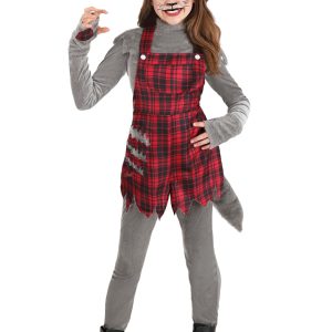 Girl's Plaid Werewolf Costume