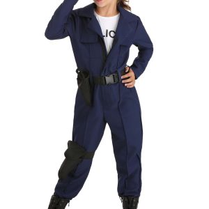 Girl's Tactical Cop Jumpsuit Costume
