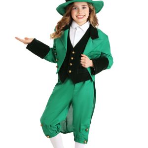 Green Leprechaun Kid's Costume