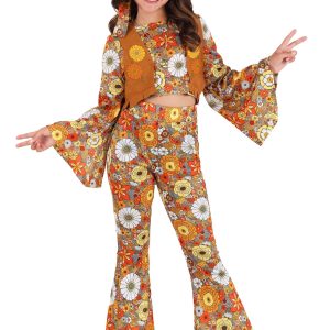 Kid's Autumn Flower Hippie Costume