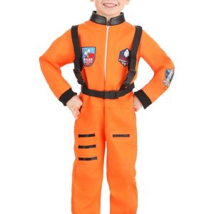 Kid's Orange Astronaut Costume