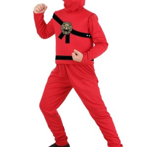 Kid's Red Ninja Master Costume